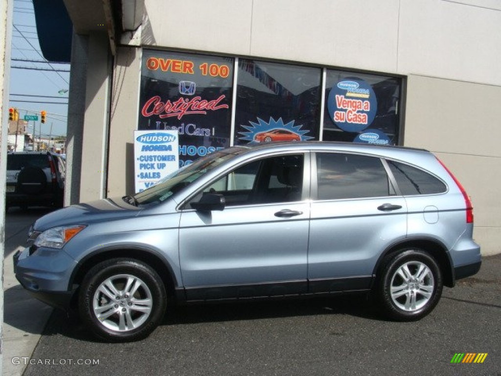 2010 CR-V EX AWD - Glacier Blue Metallic / Gray photo #3