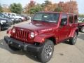 2013 Deep Cherry Red Crystal Pearl Jeep Wrangler Unlimited Rubicon 4x4  photo #2