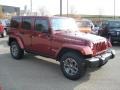 2013 Deep Cherry Red Crystal Pearl Jeep Wrangler Unlimited Rubicon 4x4  photo #4