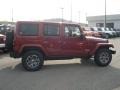 2013 Deep Cherry Red Crystal Pearl Jeep Wrangler Unlimited Rubicon 4x4  photo #5