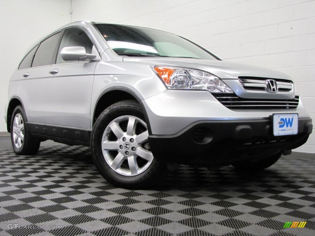 2009 CR-V EX-L 4WD - Alabaster Silver Metallic / Black photo #1