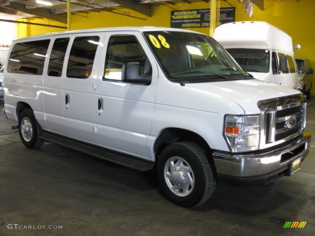 Oxford White 2008 Ford E Series Van E150 XLT Passenger Exterior Photo #72375894