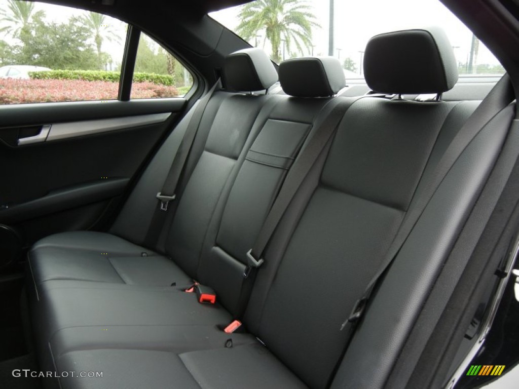 Black Interior 2012 Mercedes-Benz C 250 Sport Photo #72376713