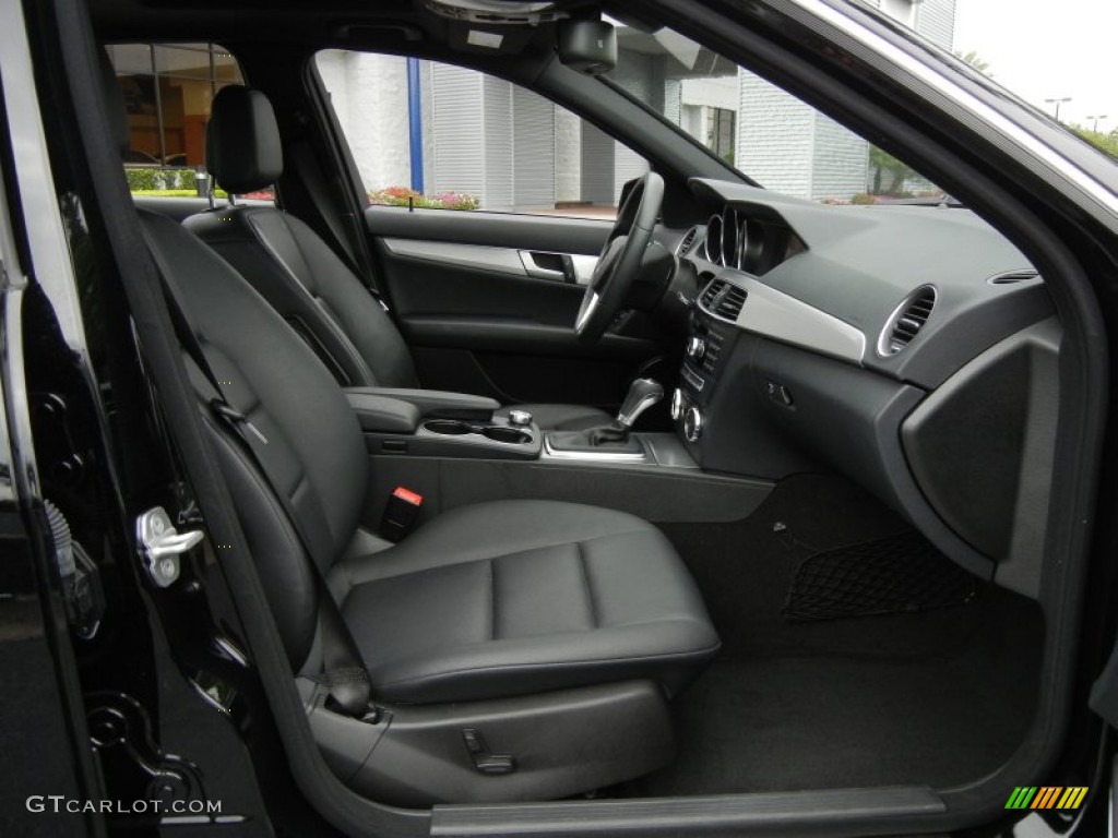 Black Interior 2012 Mercedes-Benz C 250 Sport Photo #72376737
