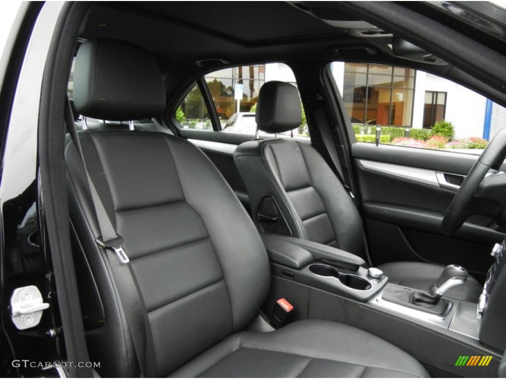 Black Interior 2012 Mercedes-Benz C 250 Sport Photo #72376764