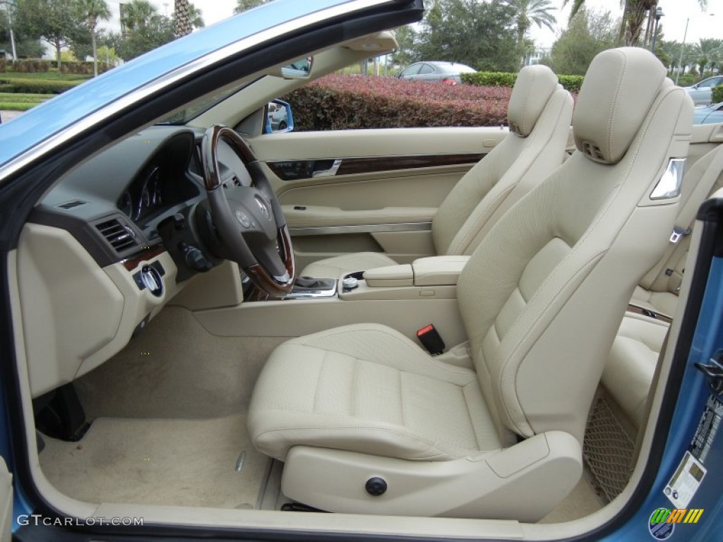 Almond/Mocha Interior 2011 Mercedes-Benz E 550 Cabriolet Photo #72377424