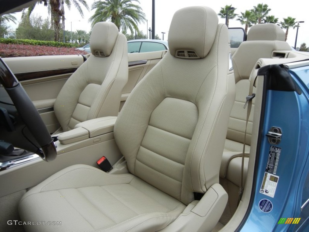 Almond/Mocha Interior 2011 Mercedes-Benz E 550 Cabriolet Photo #72377445