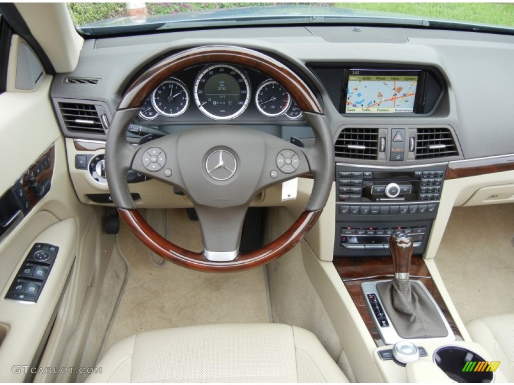 2011 Mercedes-Benz E 550 Cabriolet Almond/Mocha Dashboard Photo #72377601