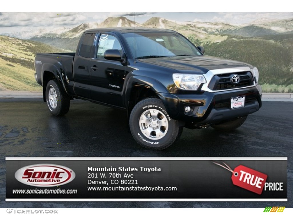 2013 Tacoma V6 TRD Access Cab 4x4 - Black / Graphite photo #1