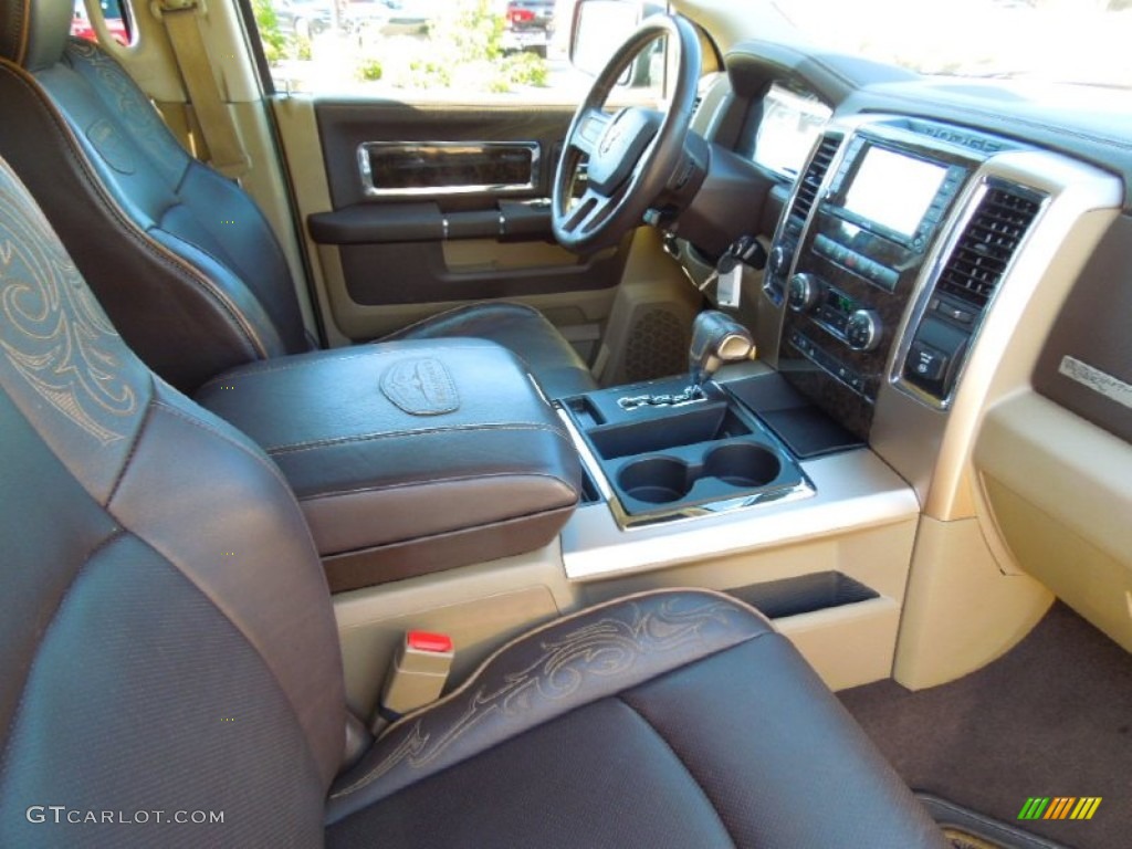 2011 Ram 1500 Laramie Longhorn Crew Cab 4x4 - Rugged Brown Pearl / Light Pebble Beige/Bark Brown photo #27