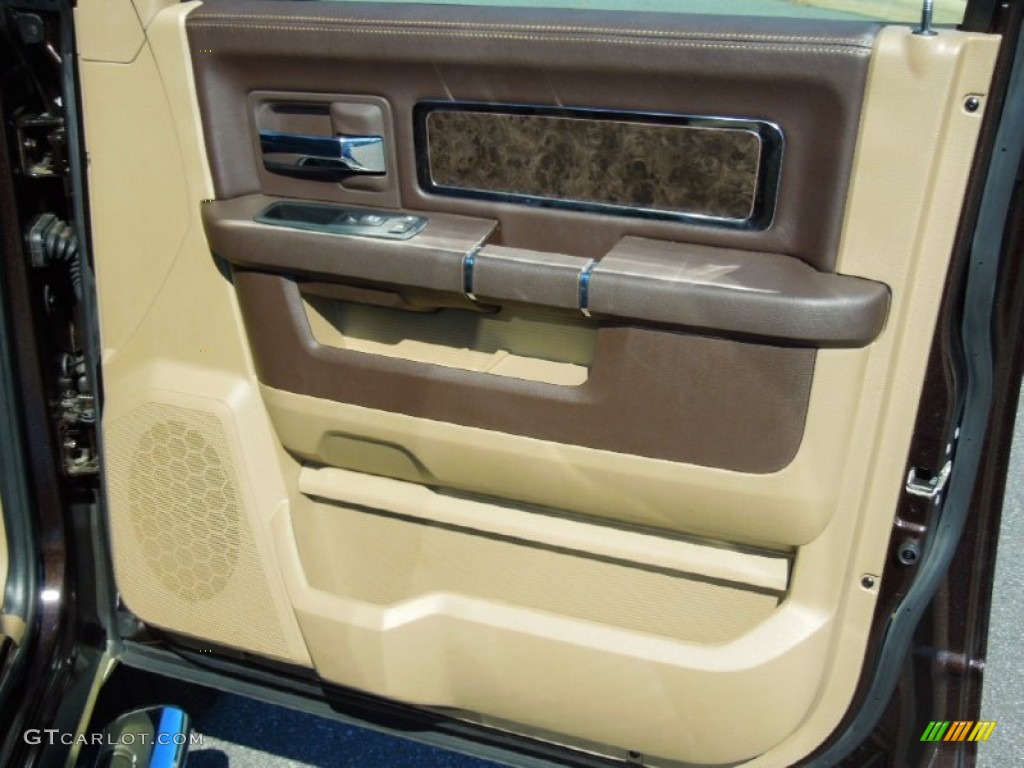 2011 Ram 1500 Laramie Longhorn Crew Cab 4x4 - Rugged Brown Pearl / Light Pebble Beige/Bark Brown photo #28