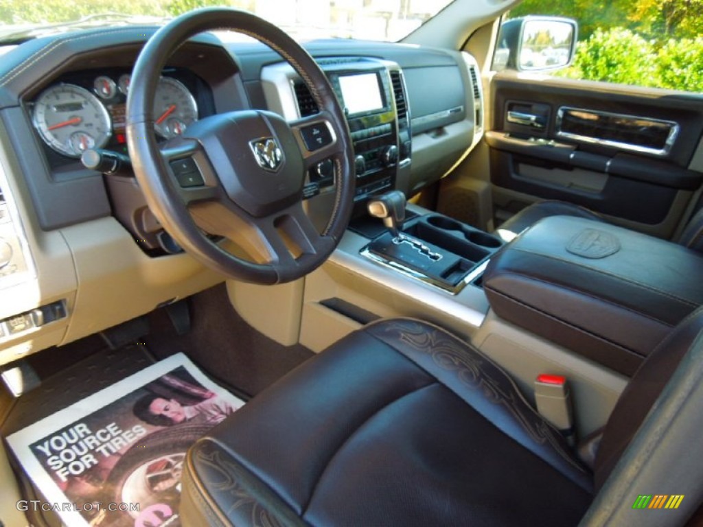 2011 Ram 1500 Laramie Longhorn Crew Cab 4x4 - Rugged Brown Pearl / Light Pebble Beige/Bark Brown photo #32