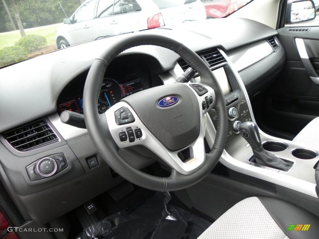 2013 Ford Edge SEL SEL Appearance Charcoal Black/Gray Alcantara Dashboard Photo #72381105