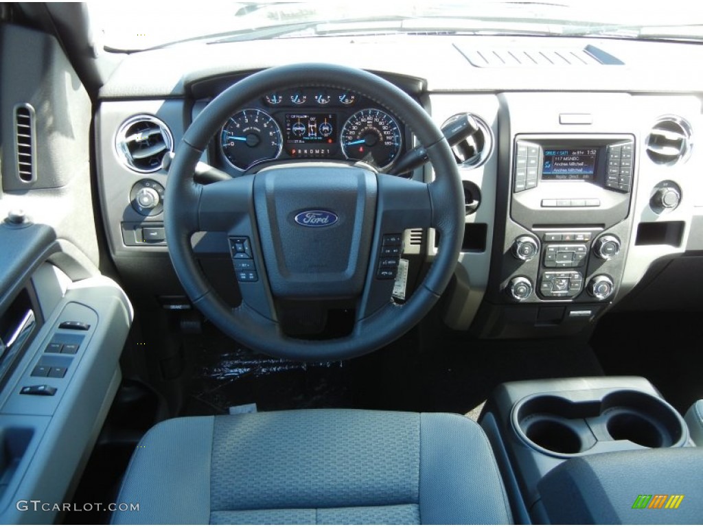 2013 Ford F150 XLT SuperCab Steel Gray Dashboard Photo #72381777