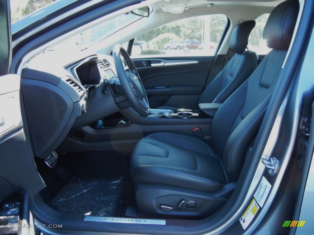 Charcoal Black Interior 2013 Ford Fusion Titanium Photo #72382614