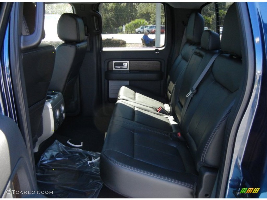 Black Interior 2013 Ford F150 Lariat SuperCrew 4x4 Photo #72382929