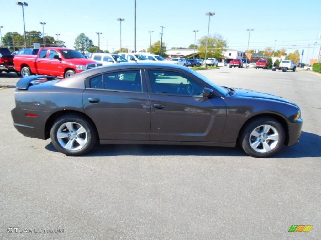 2013 Charger SXT - Granite Crystal / Black photo #6