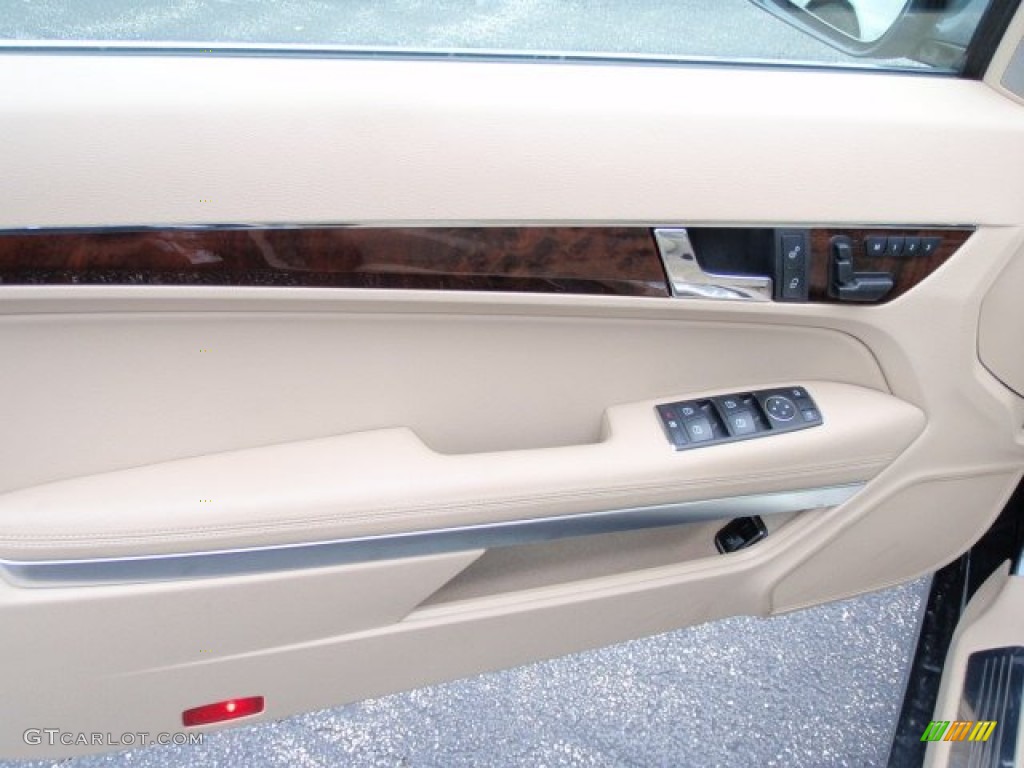 2010 Mercedes-Benz E 350 Coupe Almond Beige Door Panel Photo #72384291