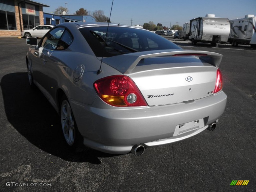 2003 Tiburon GT V6 - Super Silver / Black photo #19
