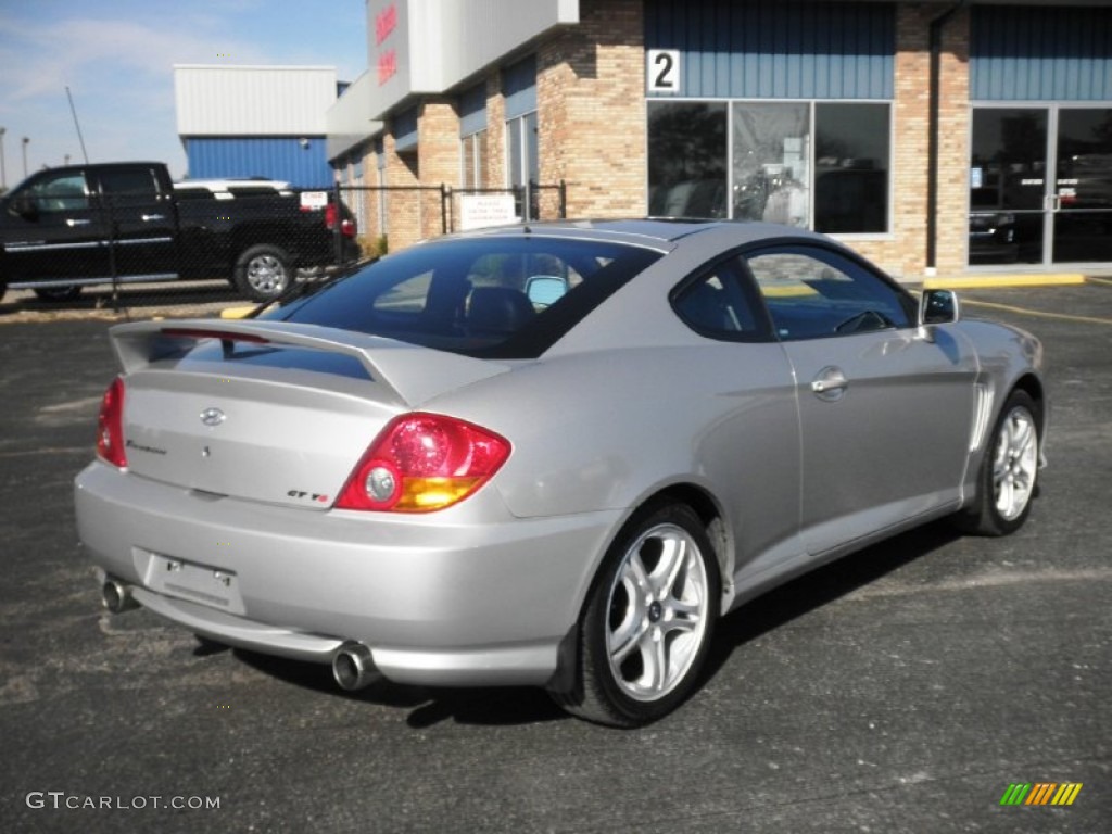2003 Tiburon GT V6 - Super Silver / Black photo #25