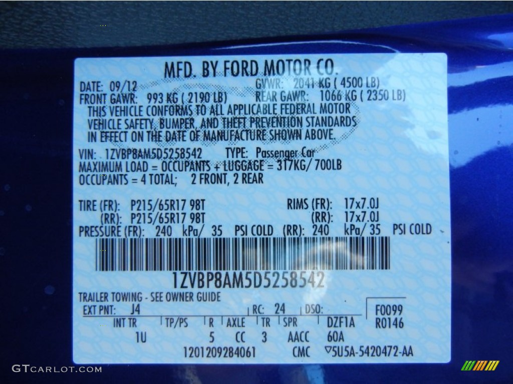 Ford Deep Impact Blue Metallic Paint Code Top Quality Ids deutschland de