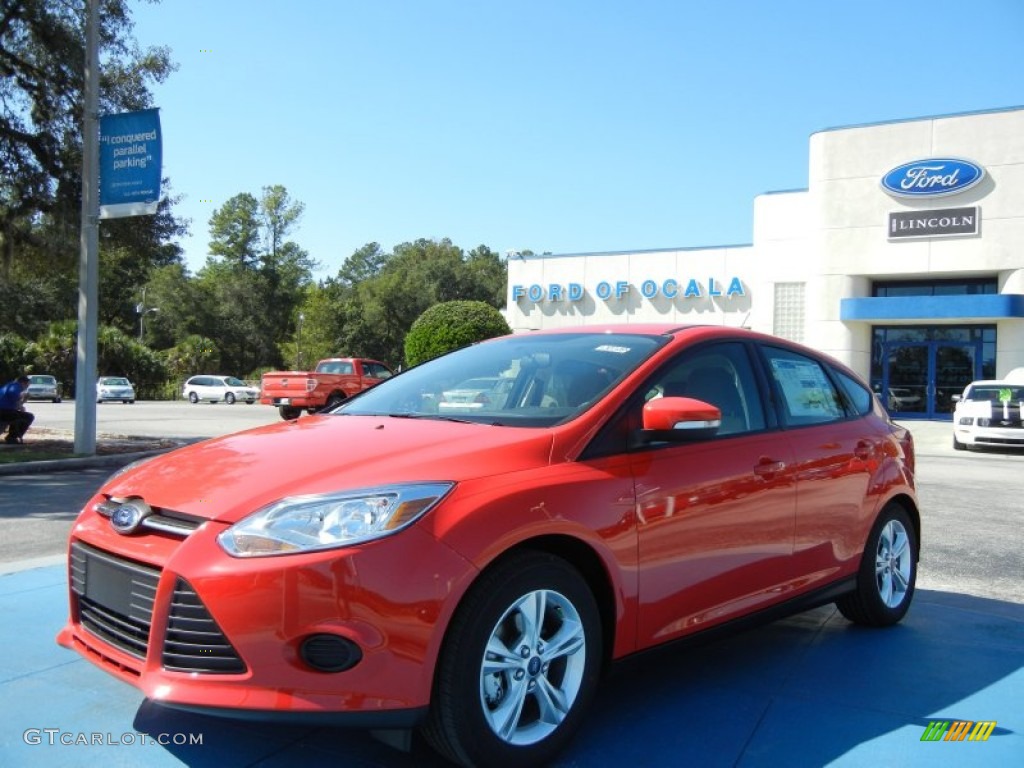 2013 Focus SE Hatchback - Race Red / Medium Light Stone photo #1