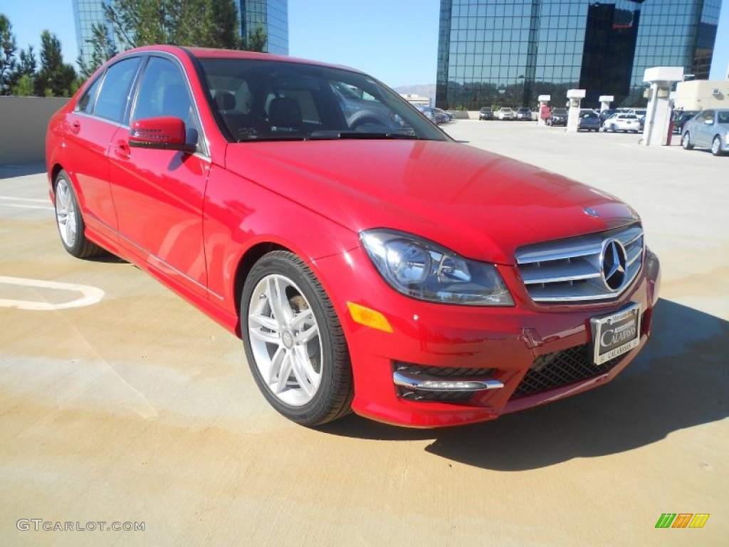 2013 C 250 Coupe - Mars Red / Black photo #1