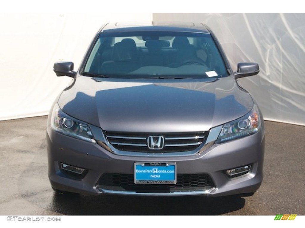 2013 Accord EX-L Sedan - Modern Steel Metallic / Gray photo #2