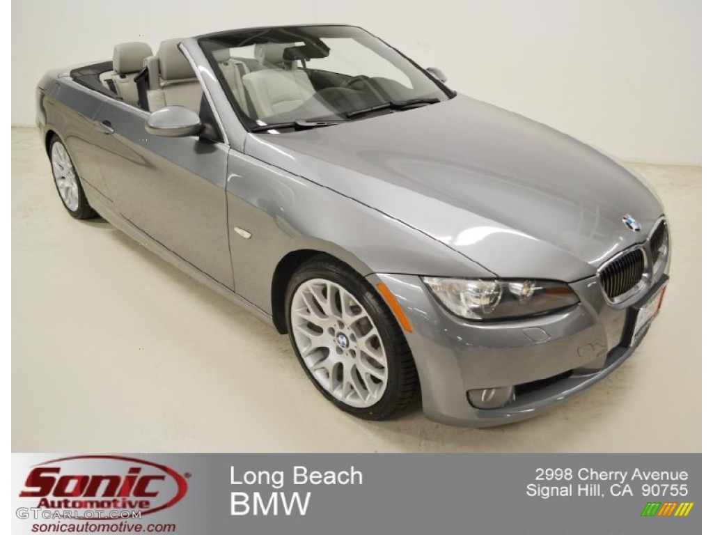 2009 3 Series 328i Convertible - Space Grey Metallic / Cream Beige Dakota Leather photo #1