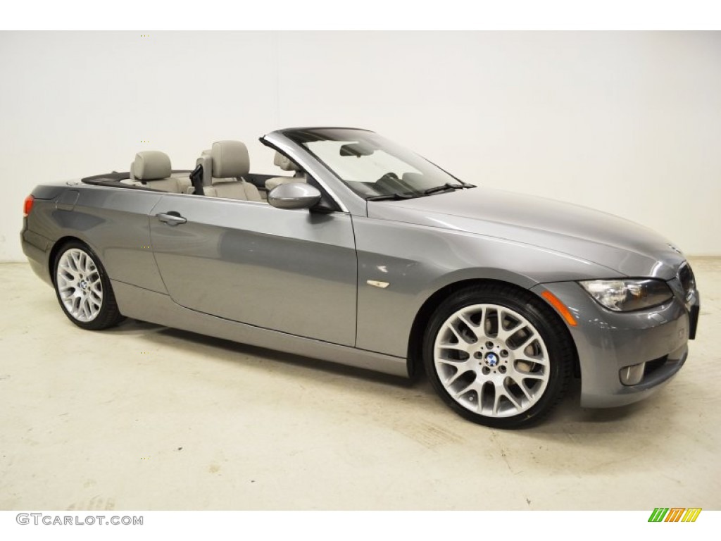 2009 3 Series 328i Convertible - Space Grey Metallic / Cream Beige Dakota Leather photo #2
