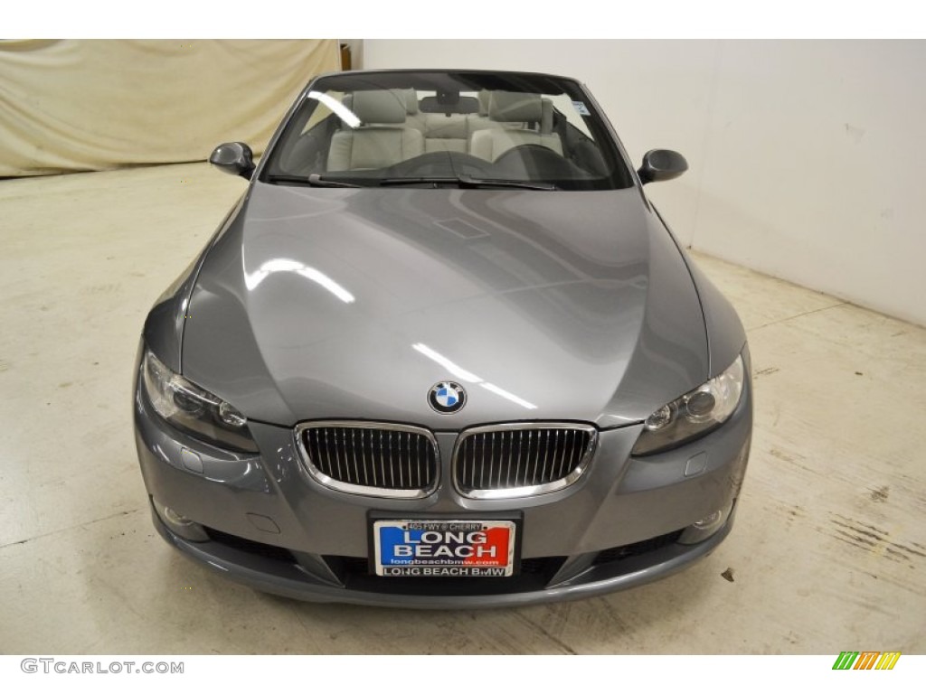 2009 3 Series 328i Convertible - Space Grey Metallic / Cream Beige Dakota Leather photo #4