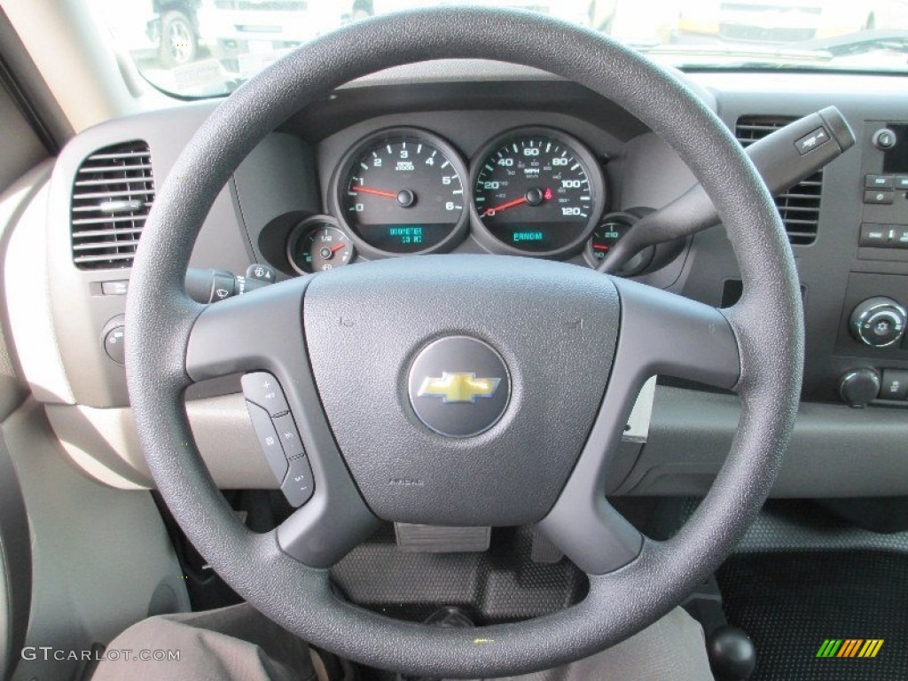 2012 Chevrolet Silverado 1500 Work Truck Crew Cab 4x4 Dark Titanium Steering Wheel Photo #72387609