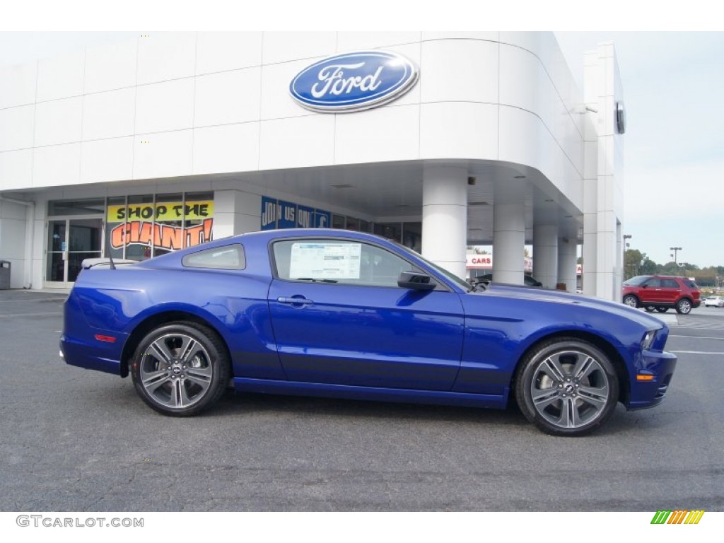 Deep Impact Blue Metallic 2013 Ford Mustang V6 Coupe Exterior Photo #72393153