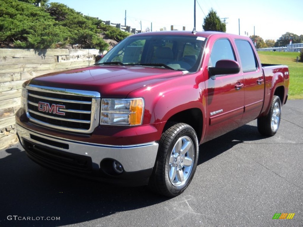 2013 Sierra 1500 SLT Crew Cab 4x4 - Sonoma Red Metallic / Light Titanium/Dark Titanium photo #1