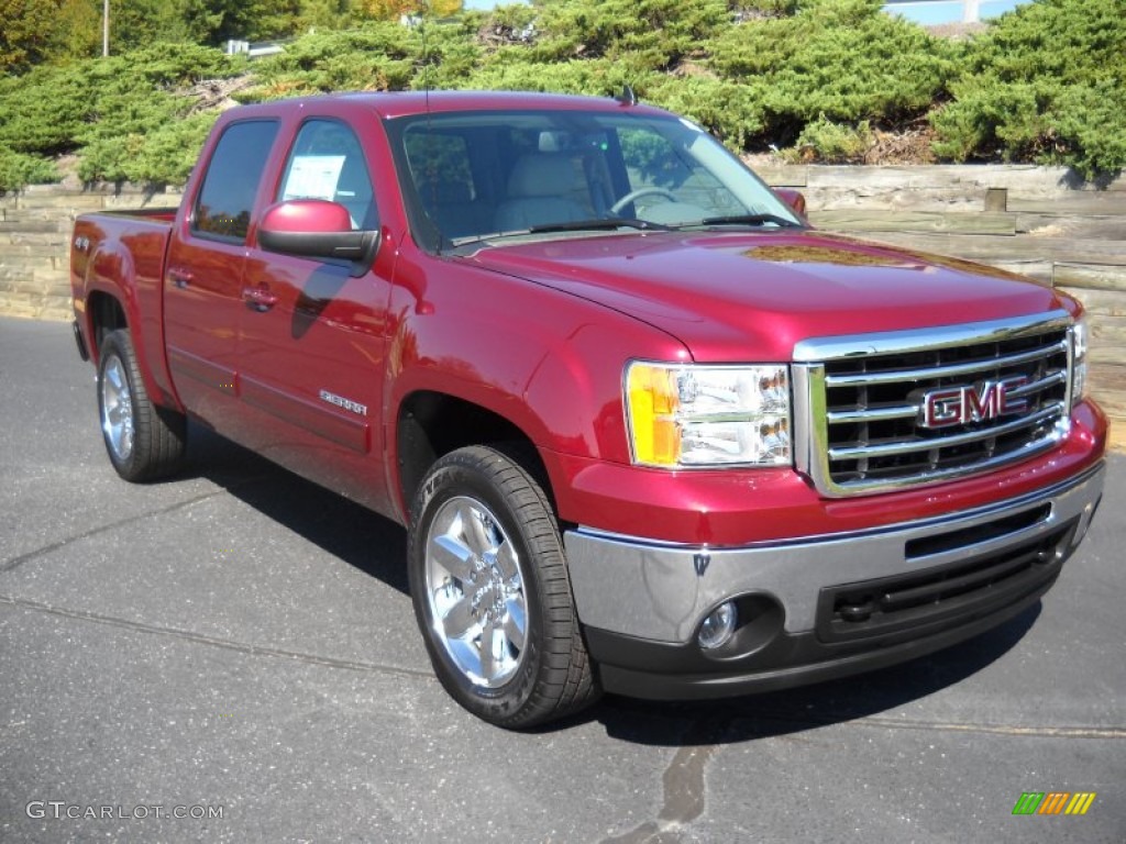 Sonoma Red Metallic 2013 GMC Sierra 1500 SLT Crew Cab 4x4 Exterior Photo #72393606