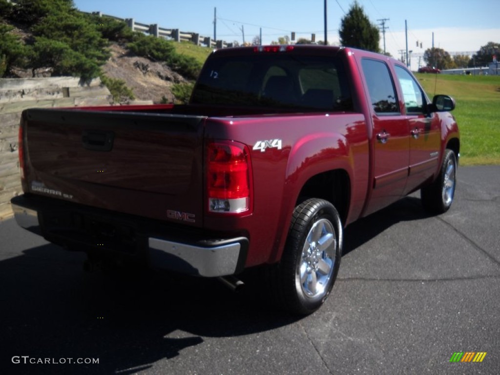 2013 Sierra 1500 SLT Crew Cab 4x4 - Sonoma Red Metallic / Light Titanium/Dark Titanium photo #4