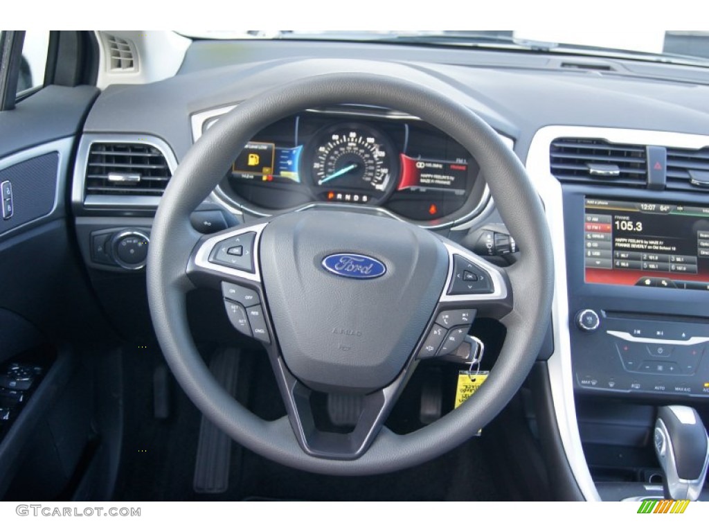 2013 Ford Fusion SE 1.6 EcoBoost Charcoal Black Steering Wheel Photo #72393702