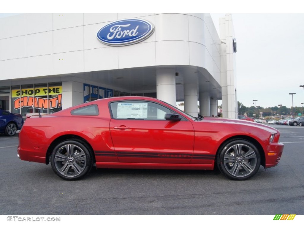 Red Candy Metallic 2013 Ford Mustang V6 Coupe Exterior Photo #72394329