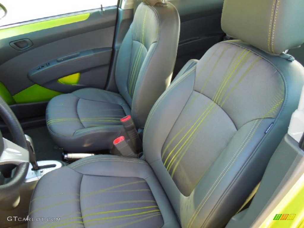 Green/Green Interior 2013 Chevrolet Spark LT Photo #72394413