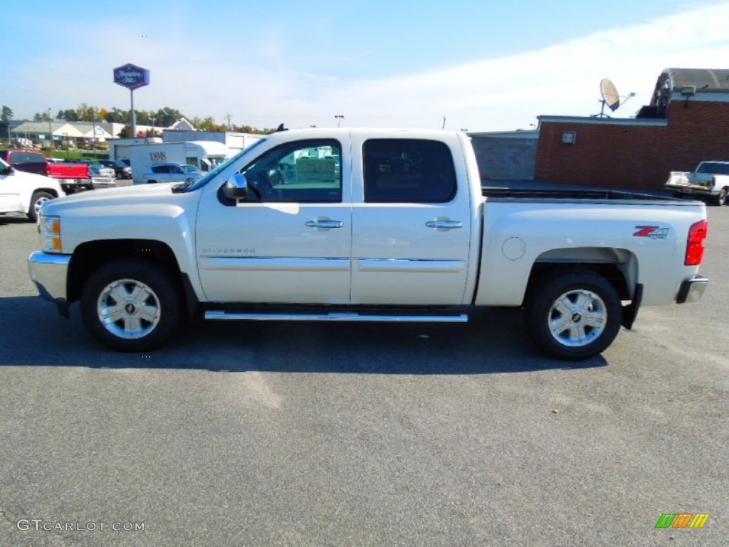 2013 Silverado 1500 LT Crew Cab 4x4 - White Diamond Tricoat / Ebony photo #3