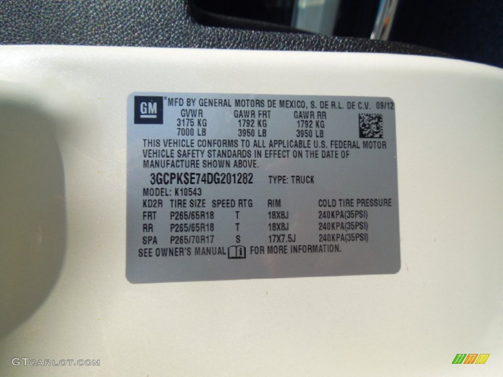 2013 Silverado 1500 LT Crew Cab 4x4 - White Diamond Tricoat / Ebony photo #7