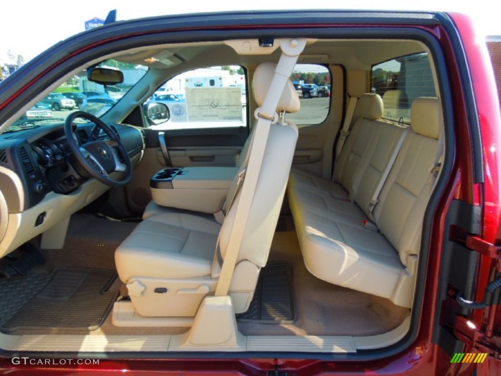 2013 Silverado 1500 LT Extended Cab - Deep Ruby Metallic / Light Cashmere/Dark Cashmere photo #17