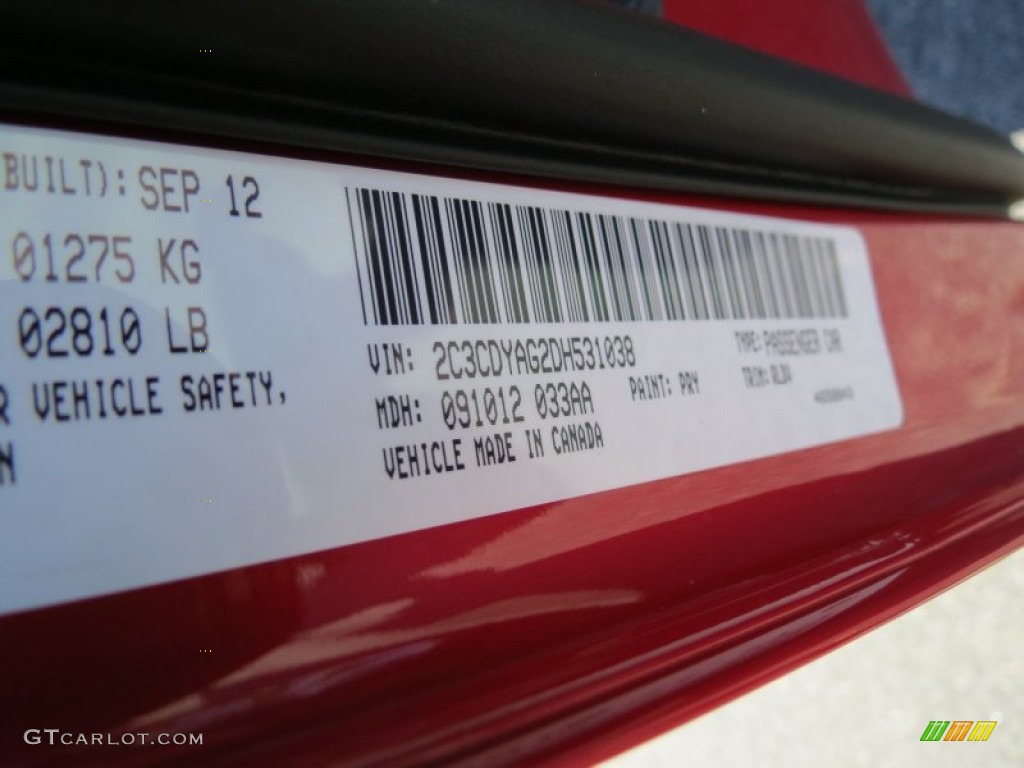 2013 Challenger SXT Plus - Redline 3-Coat Pearl / Dark Slate Gray photo #11