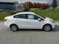 Clear White 2013 Kia Rio LX Sedan Exterior