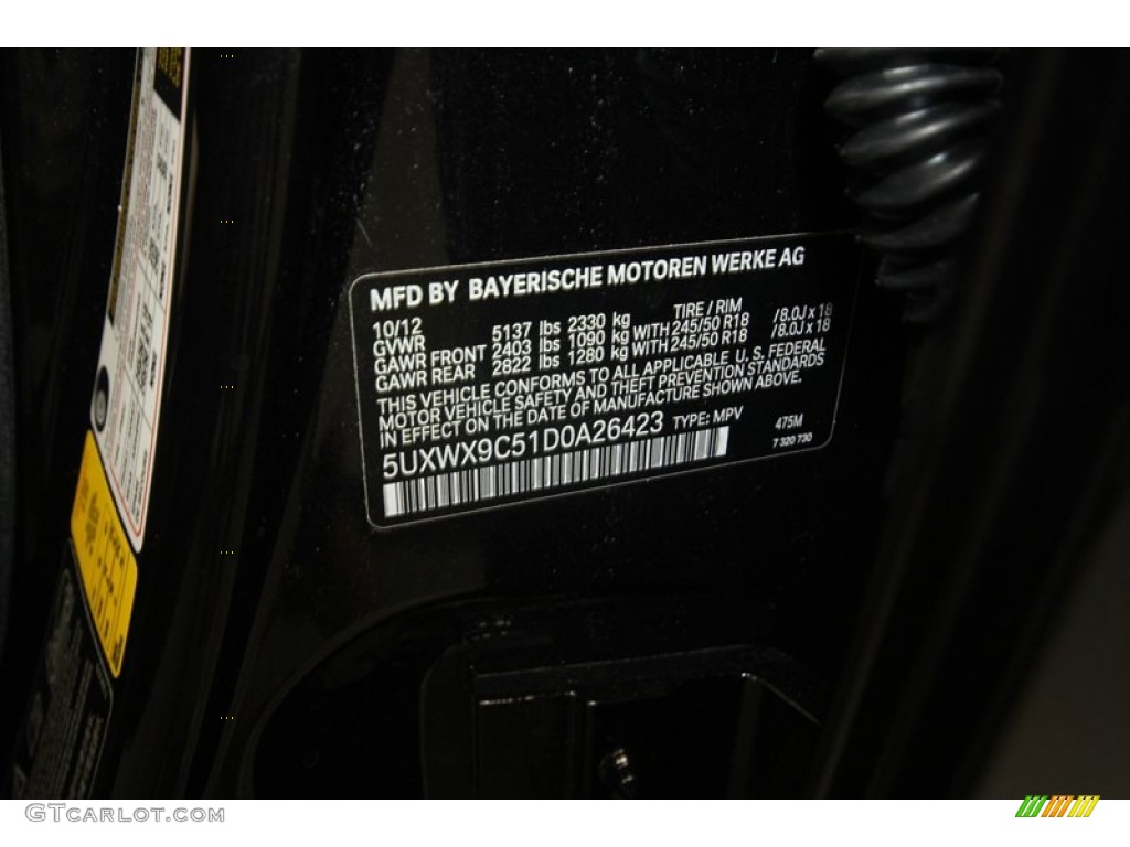 2013 X3 xDrive 28i - Black Sapphire Metallic / Oyster photo #10