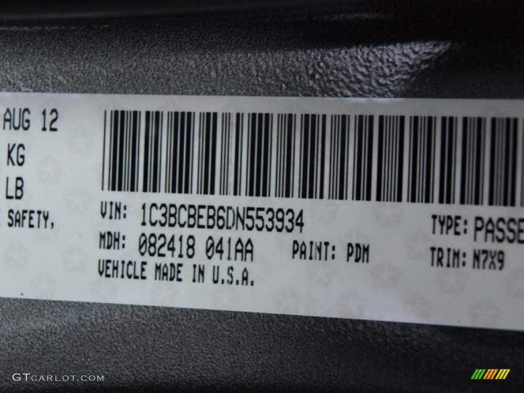 2013 200 Color Code PDM for Tungsten Metallic Photo #72399668