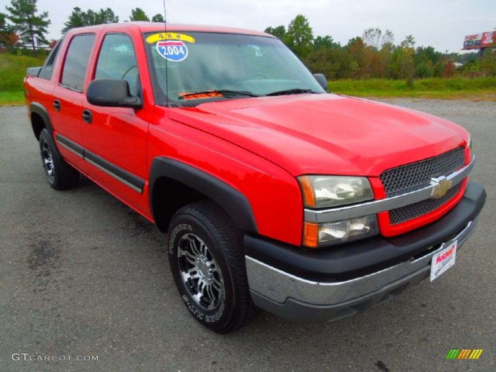 2004 Avalanche 1500 4x4 - Victory Red / Dark Charcoal photo #2