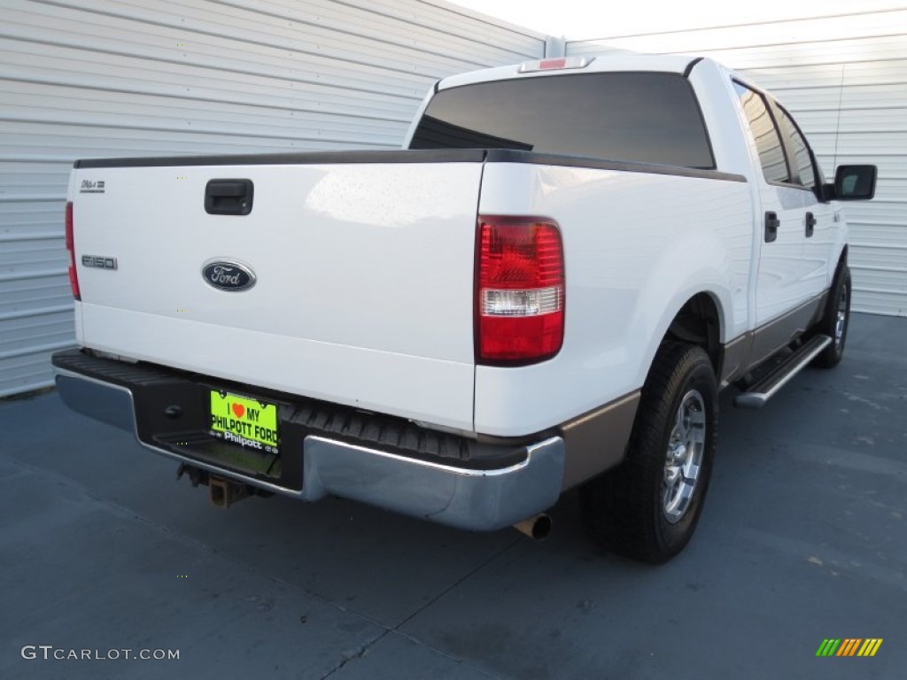 2005 F150 XLT SuperCrew - Oxford White / Tan photo #3