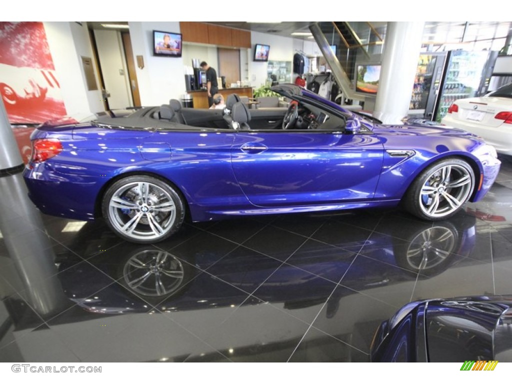 2012 M6 Convertible - San Marino Blue Metallic / Black photo #2