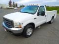 Oxford White 2002 Ford F350 Super Duty XL Regular Cab Chassis Utility Exterior